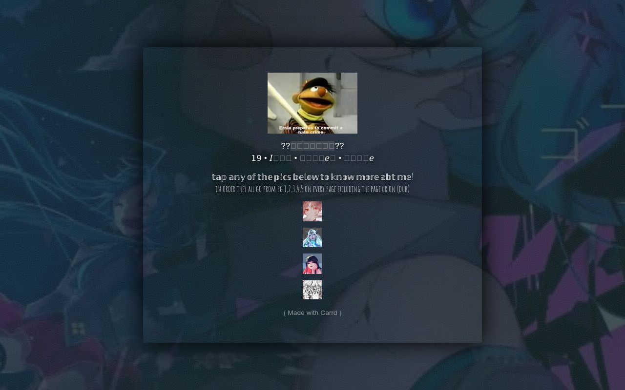 Carrd profile picture for @birdies